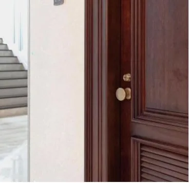 Classic panelled door with brass knob