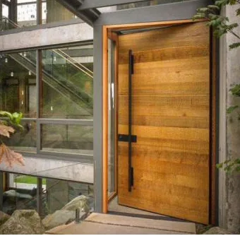 Natural timber pivot door