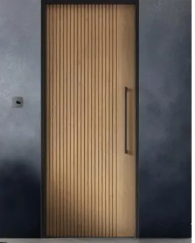 Vertically grooved door