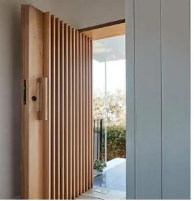 Batten pivot door, South Jakarta
