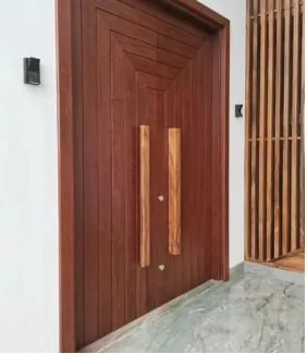 Door with stepped surround